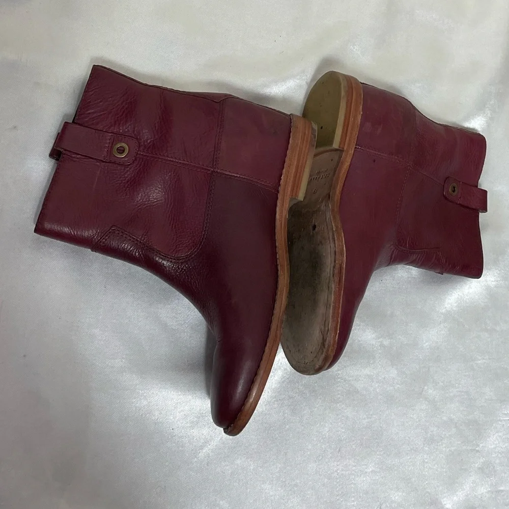 Cole Haan burgundy leather Zillie boots womens 7B booties euc - Picture 3 of 11